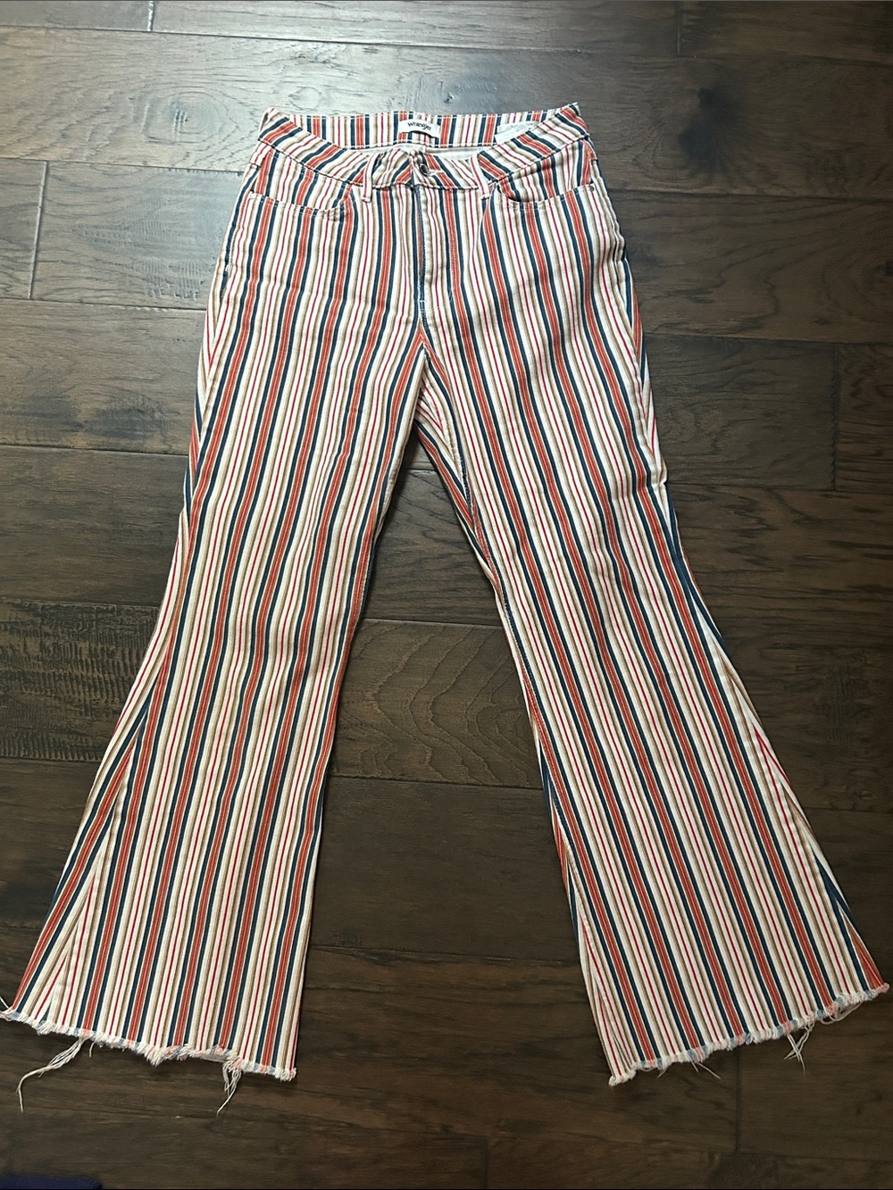 Wrangler for Urban outfitters striped bell bottoms